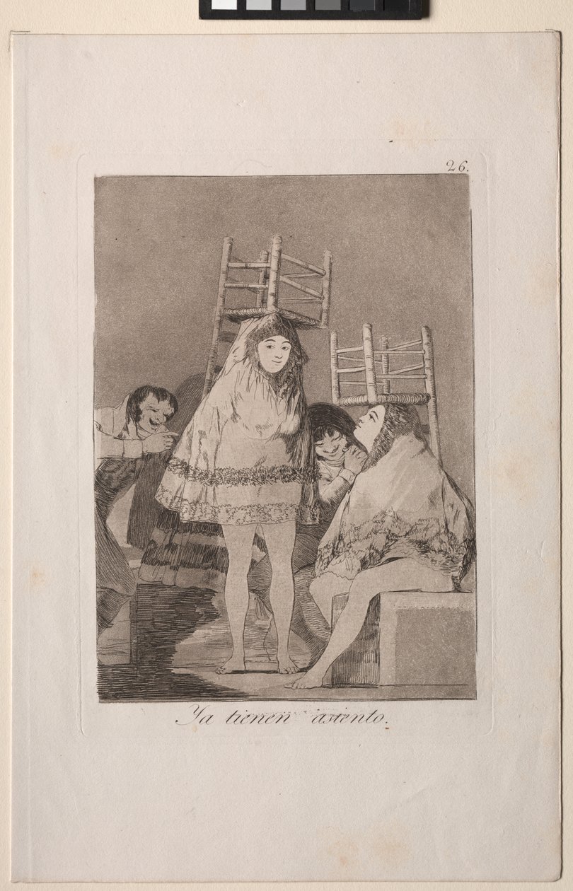 Caprichos: De har allerede et sete (dvs. nederst) av Francisco de Goya