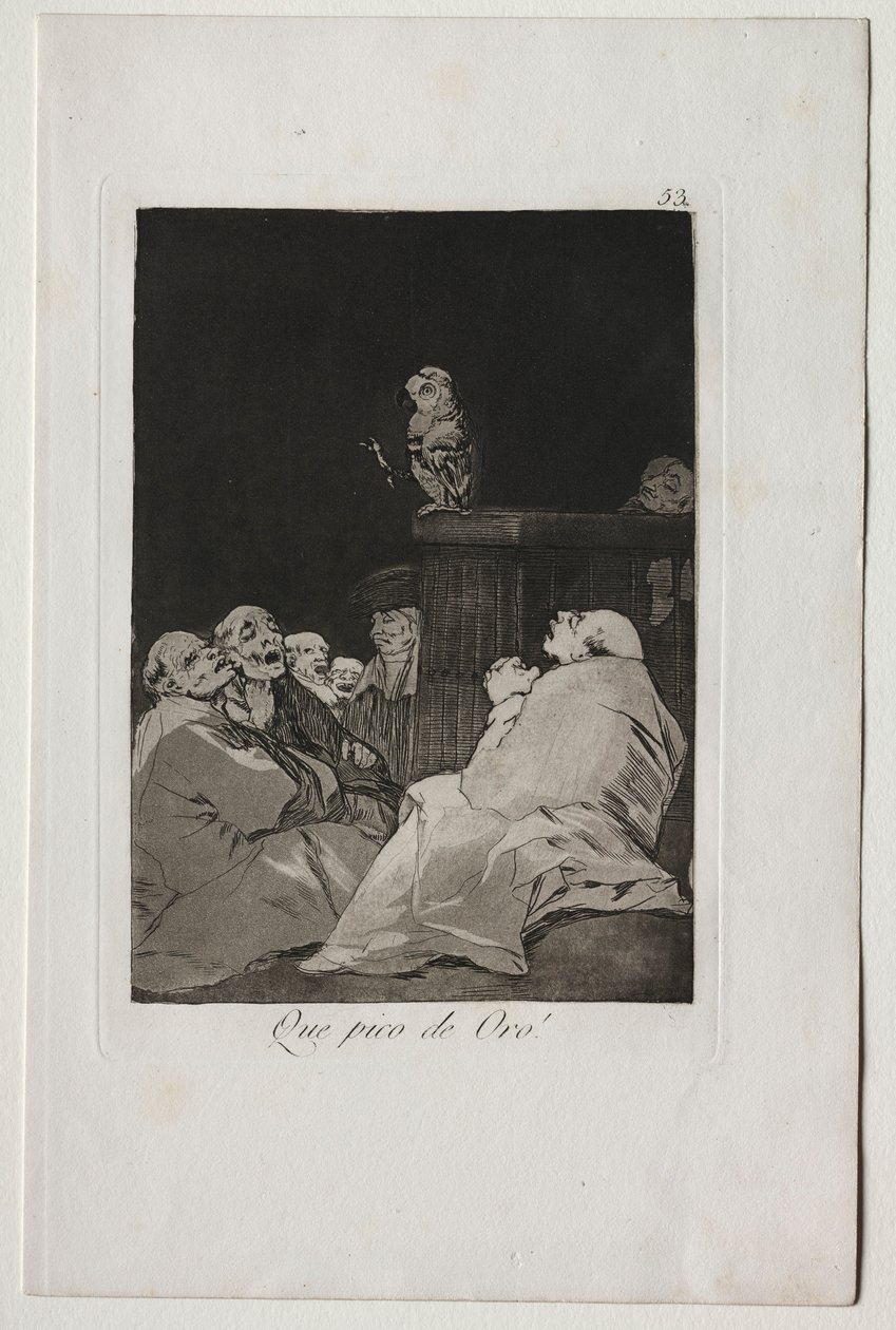 Caprichos: For et gullnebb!. av Francisco de Goya