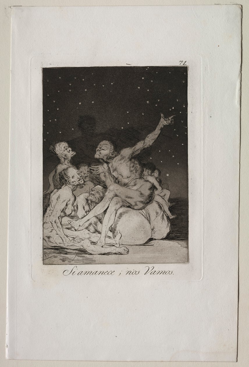 Caprichos: Når dagen bryter, vil vi være av. av Francisco de Goya