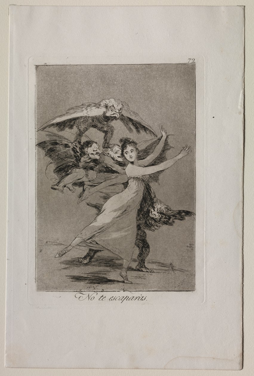 Caprichos: Du vil ikke unnslippe av Francisco de Goya