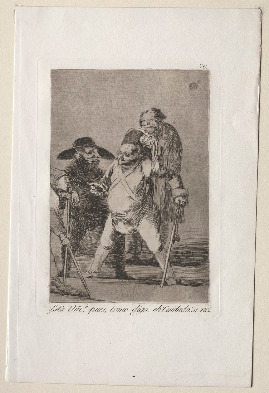 Caprichos: Du forstår...Vel, som jeg sier...eh! Se opp! Ellers.... av Francisco de Goya