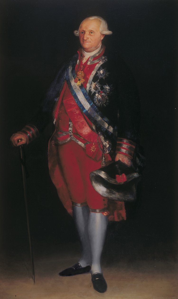 Charles IV i uniformen til oberst i Guardias de Corps, 1800 av Francisco de Goya