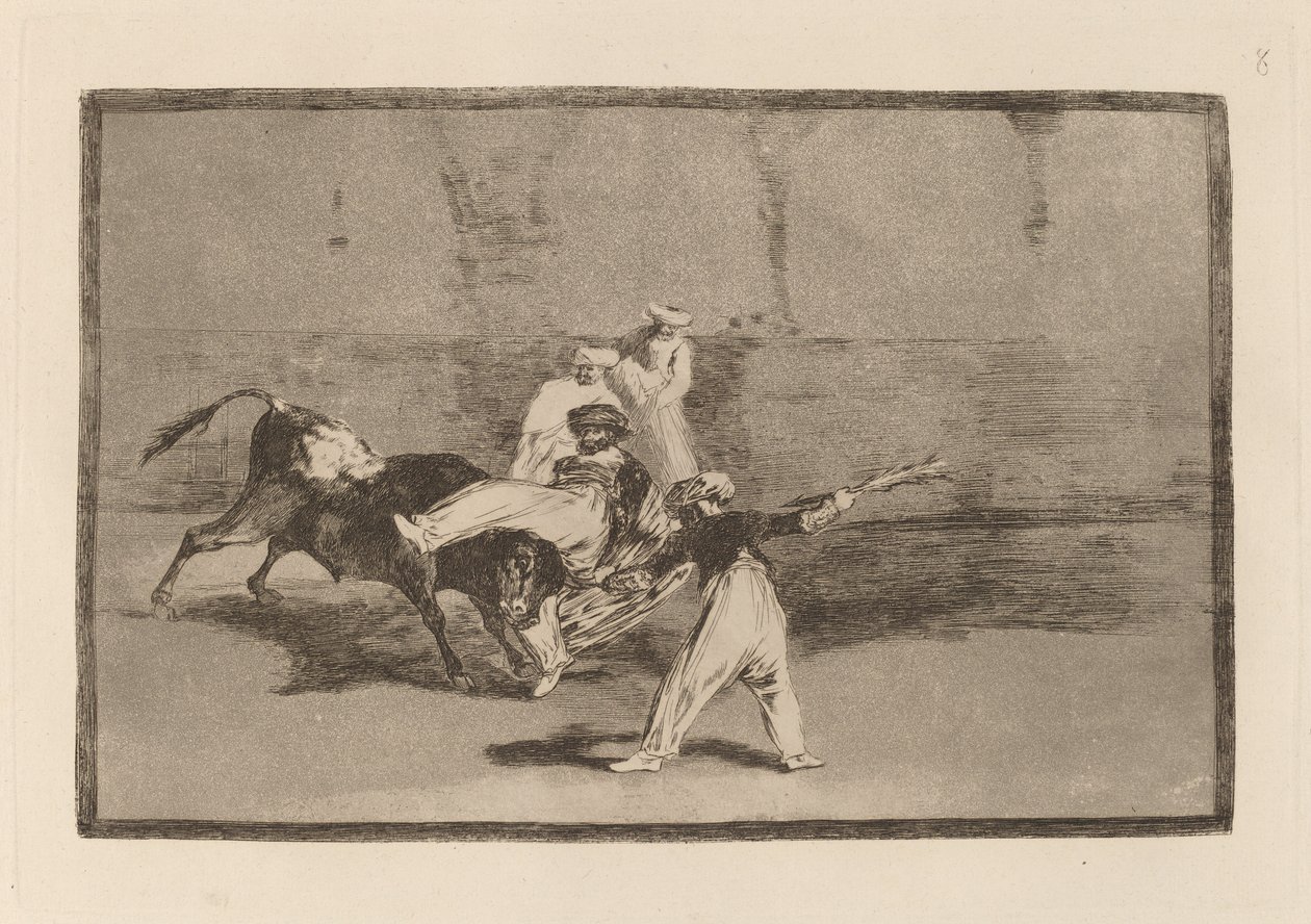 Fucking a Moor mens du er på torget (A Moor Cathed by the Bull in the Ring) av Francisco de Goya