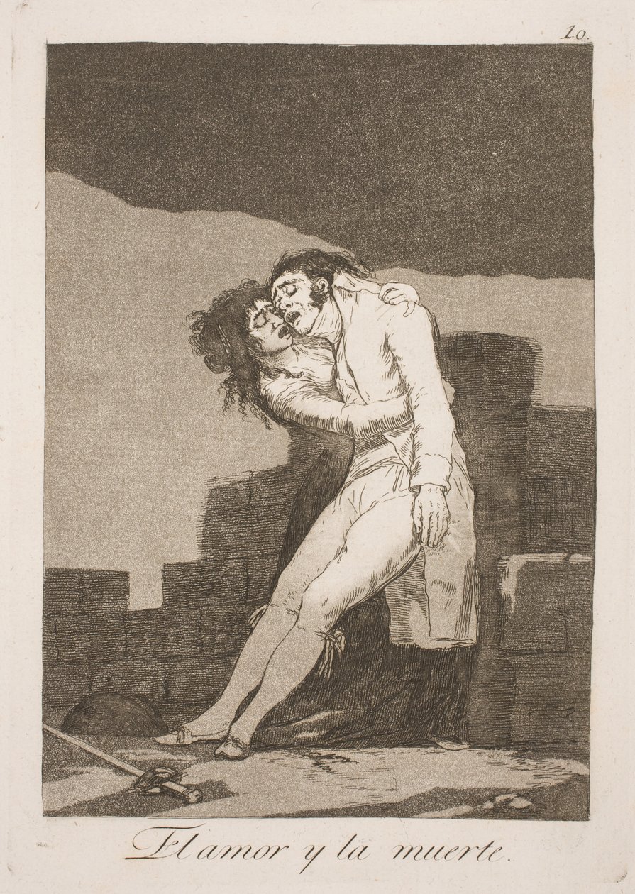 Død og kjærlighet av Francisco de Goya