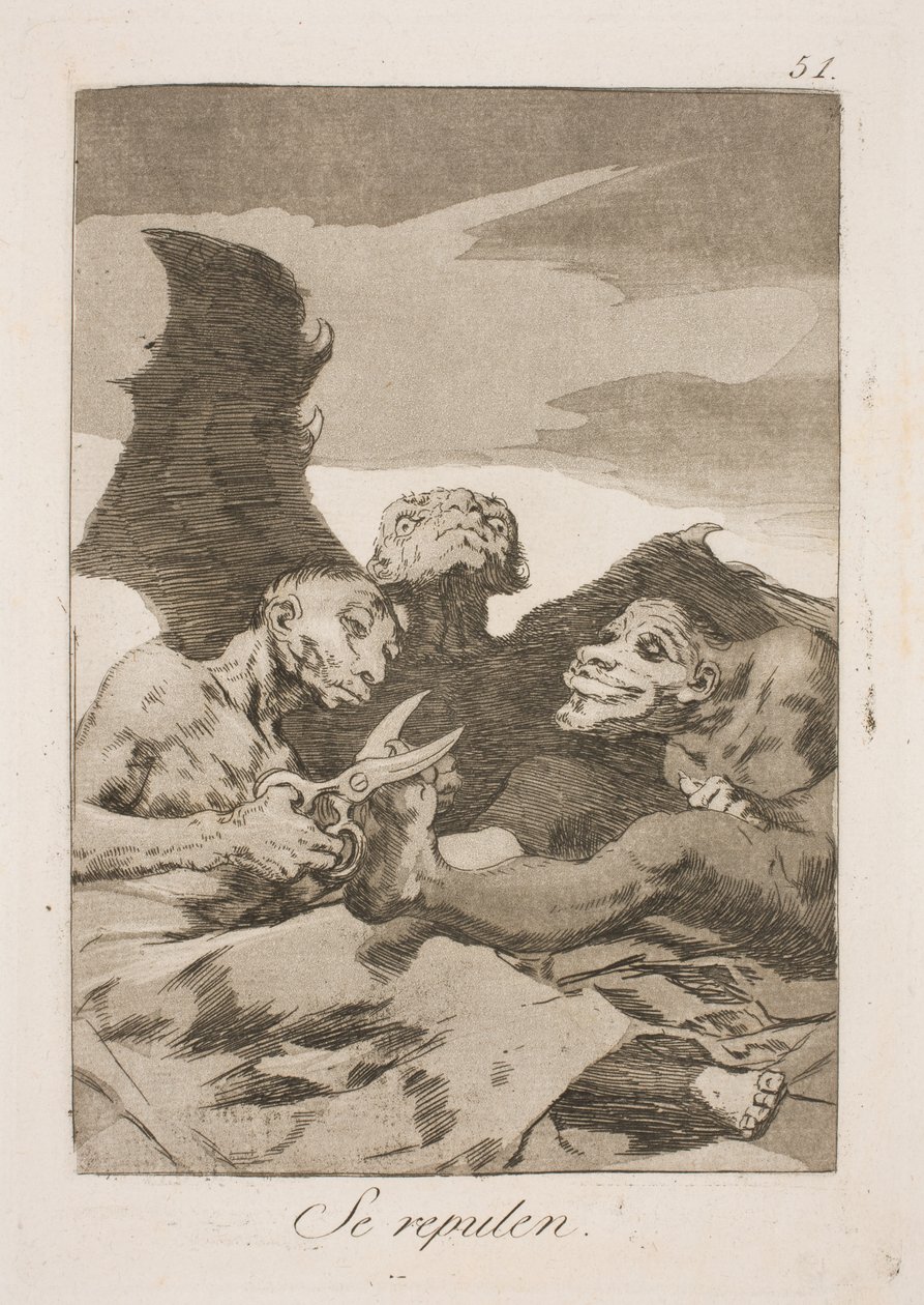 De gjør toalettet av Francisco de Goya