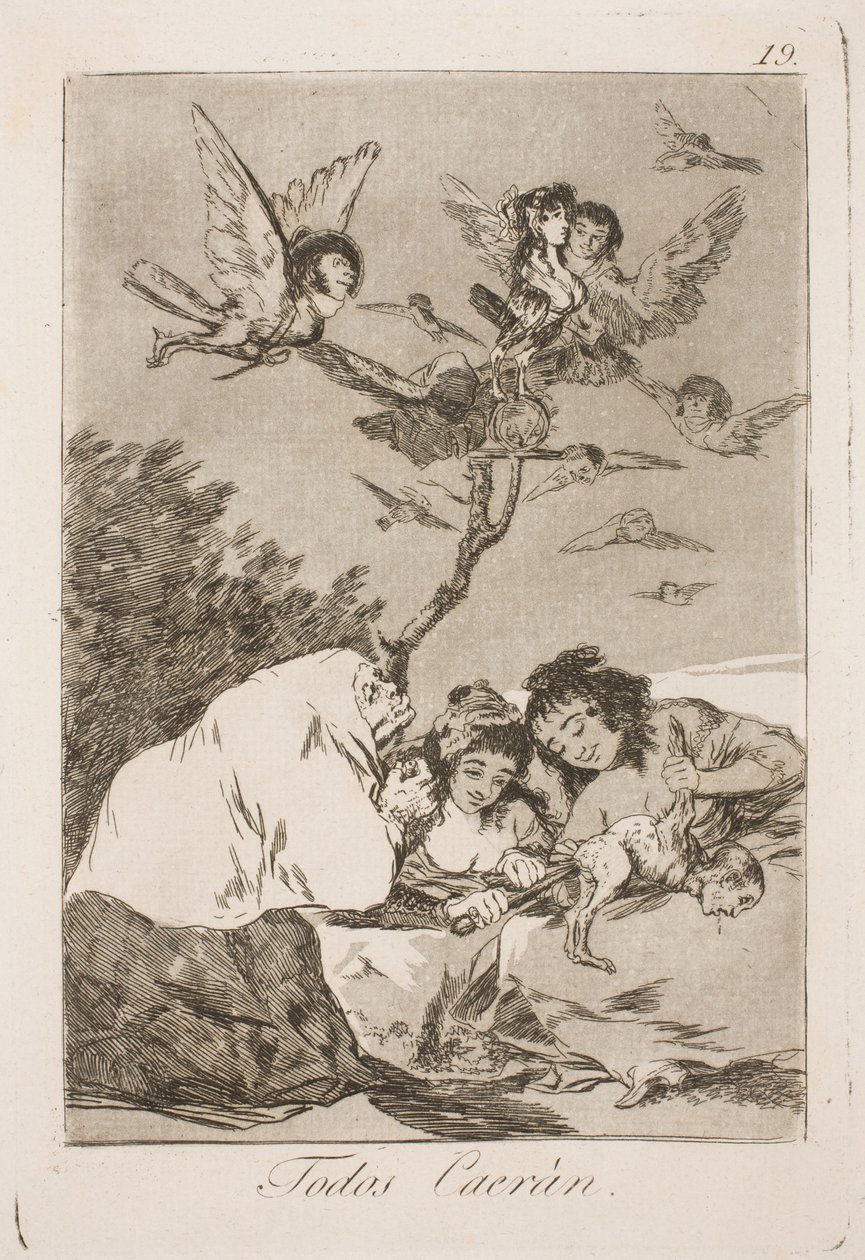 De vil alle falle ned av Francisco de Goya