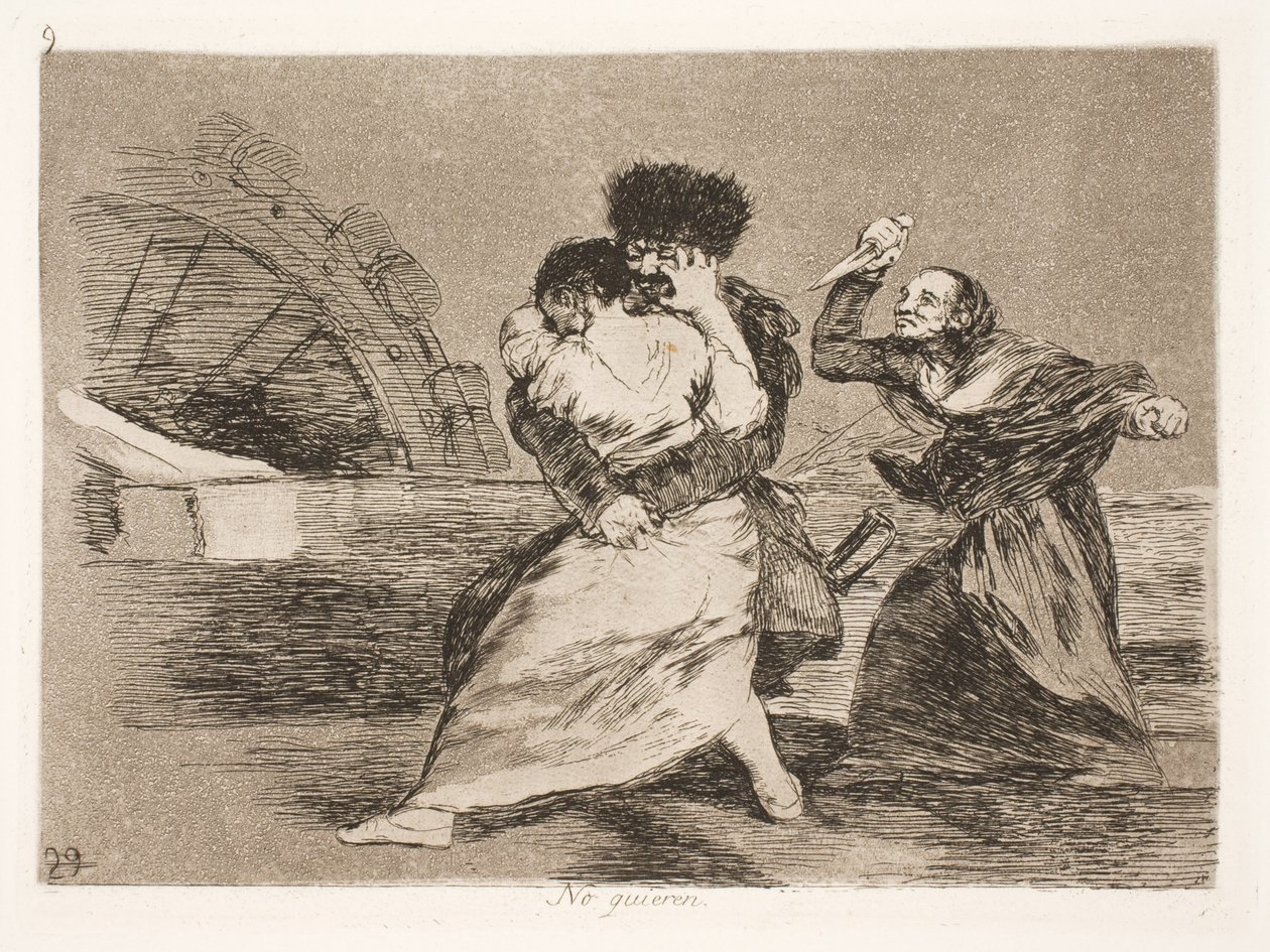 De vil ikke (9) av Francisco de Goya