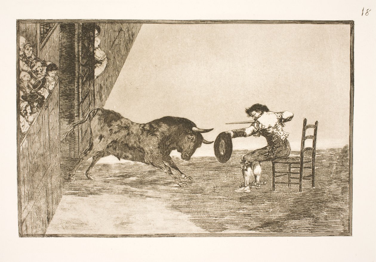 Den modige Martincho og Arenaen og Zaragoza av Francisco de Goya