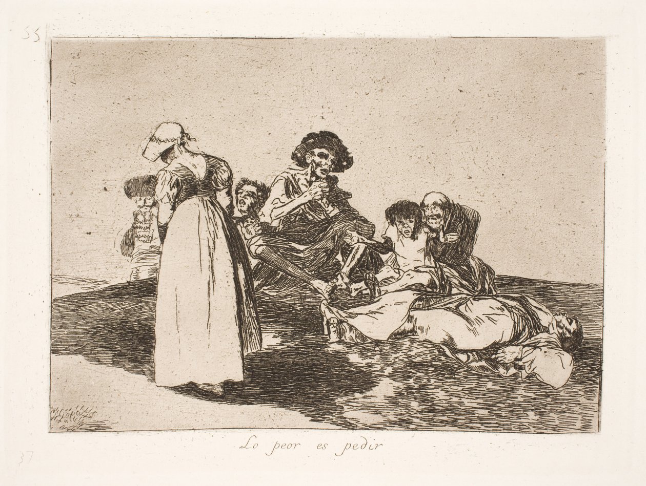 Det verste er at du må tigge (55) av Francisco de Goya