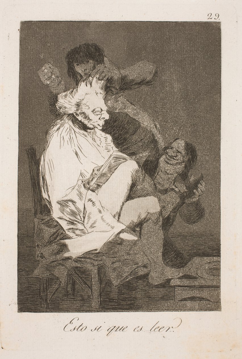 Dette kalles lesing av Francisco de Goya