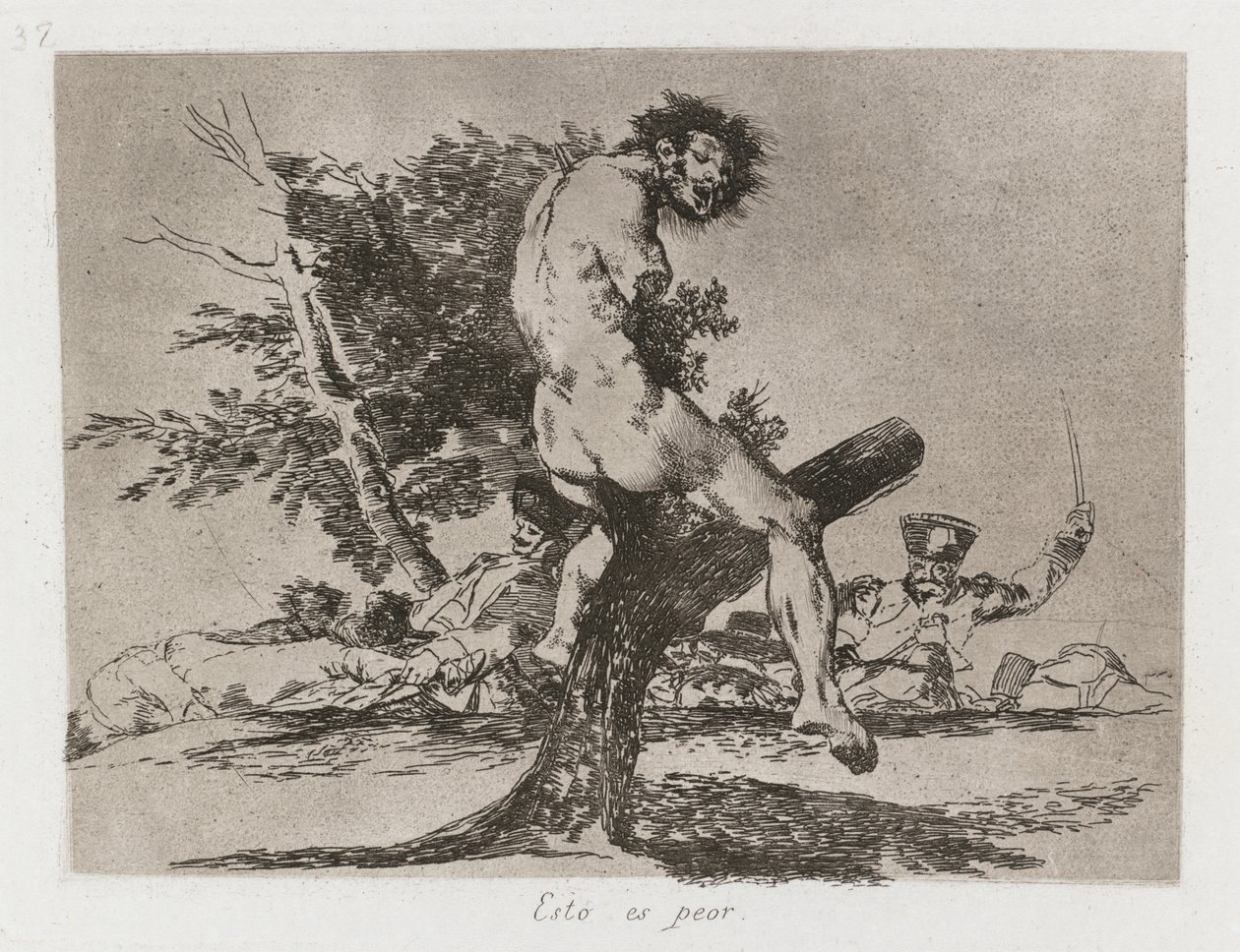 Krigskatastrofer: Pl. 37, Dette er verre, 1810-1813. av Francisco de Goya