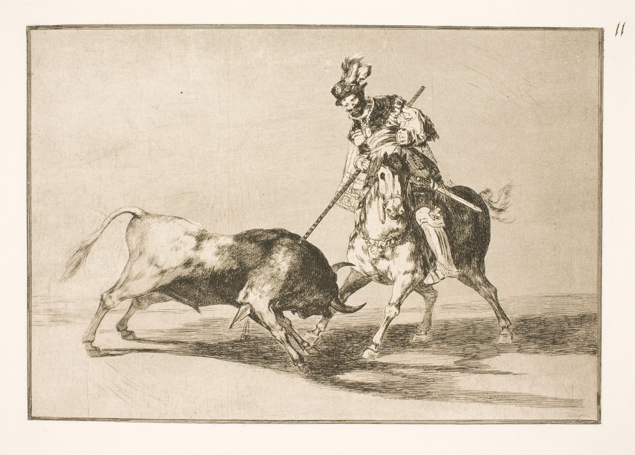 El Cid Campeador spidder en annen okse av Francisco de Goya