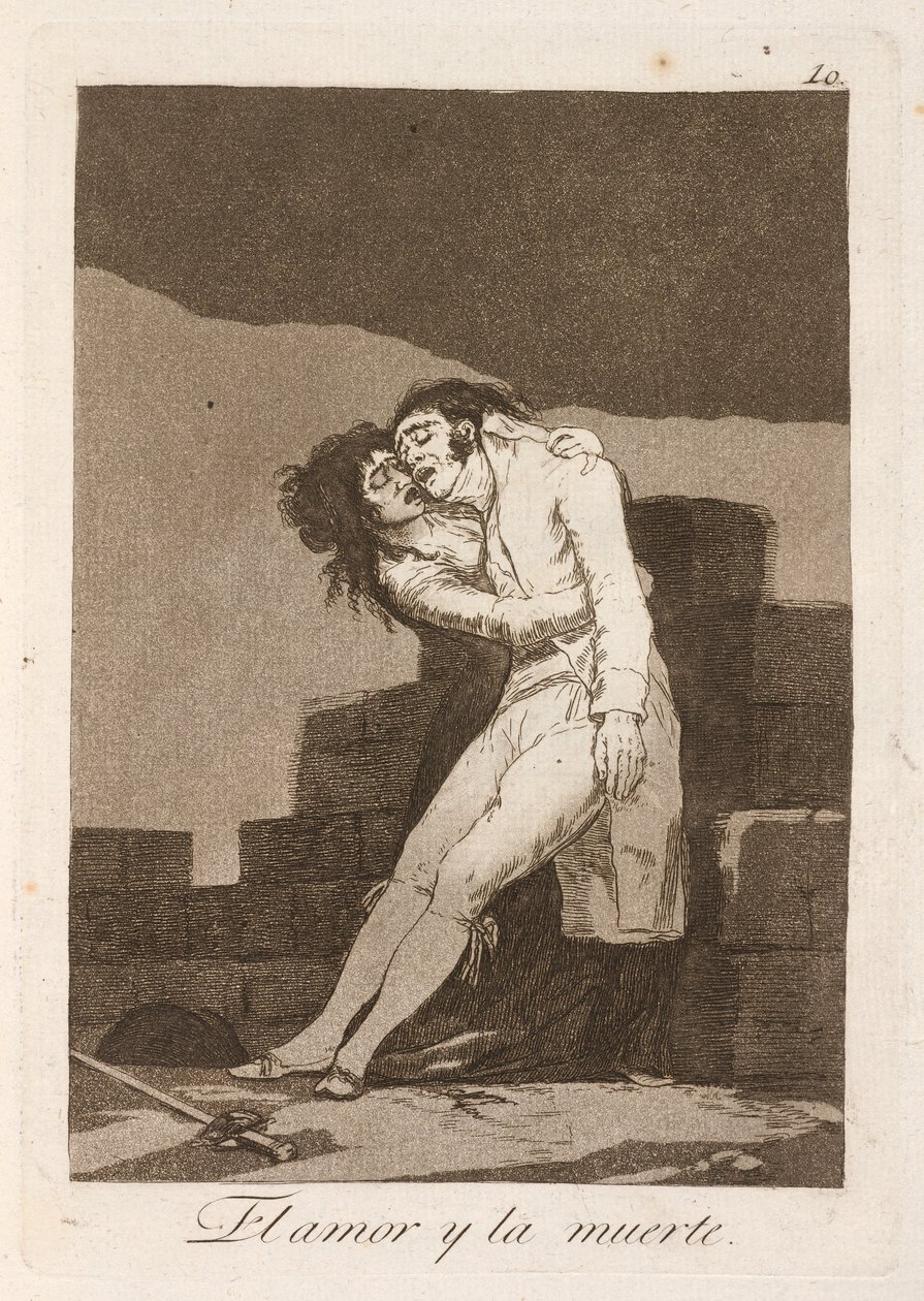 kjærlighet og død av Francisco de Goya