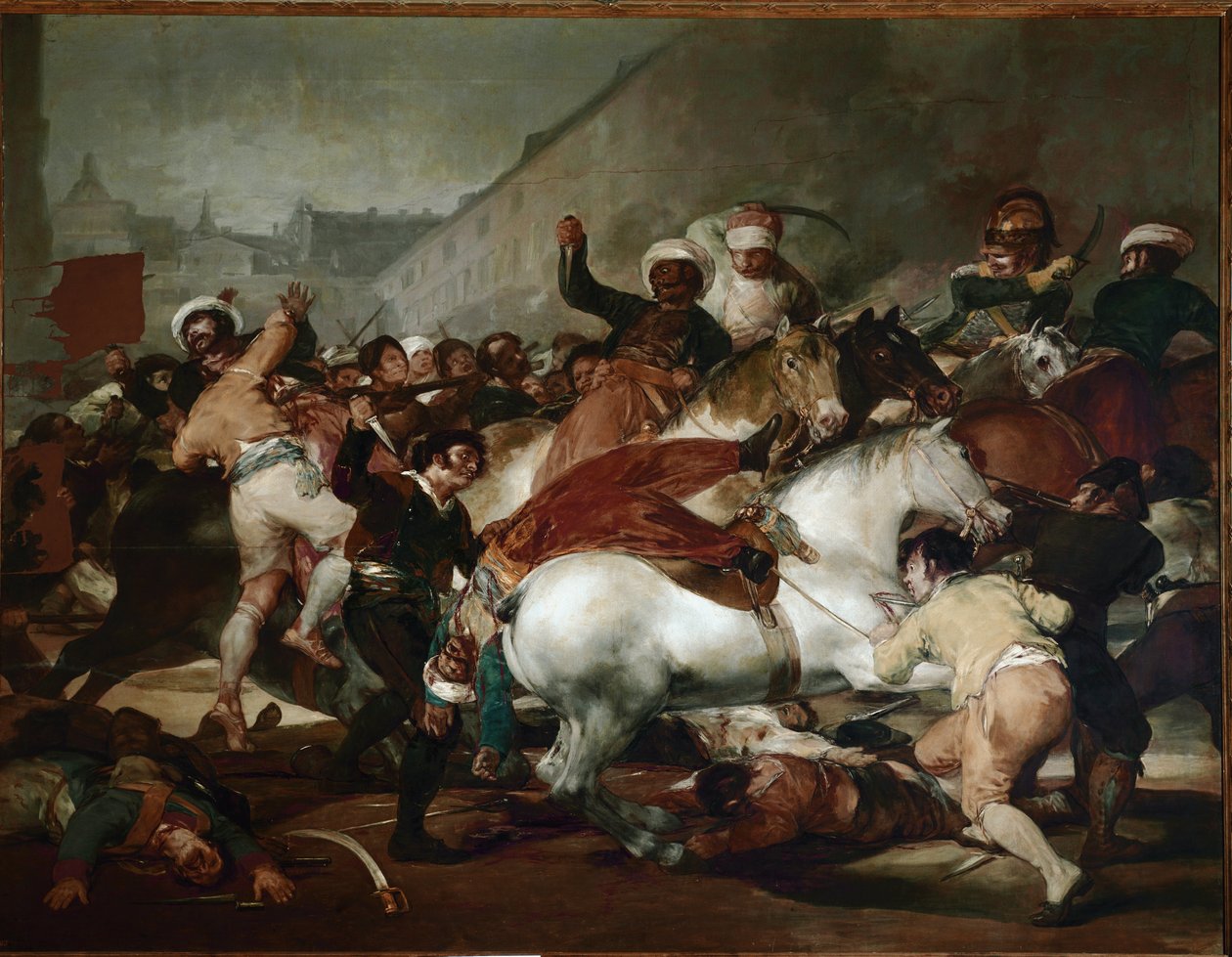 The Two of May (2. mai) eller The Charge of the Mamluks (olje på lerret). av Francisco de Goya