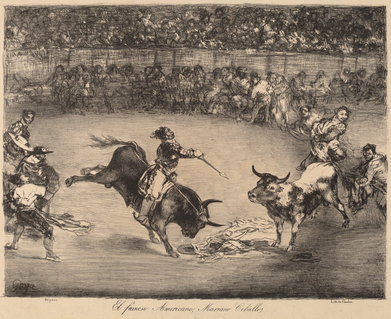 Den berømte amerikaneren, Mariano Ceballos (The Famous American, Mariano Ceballos) av Francisco de Goya