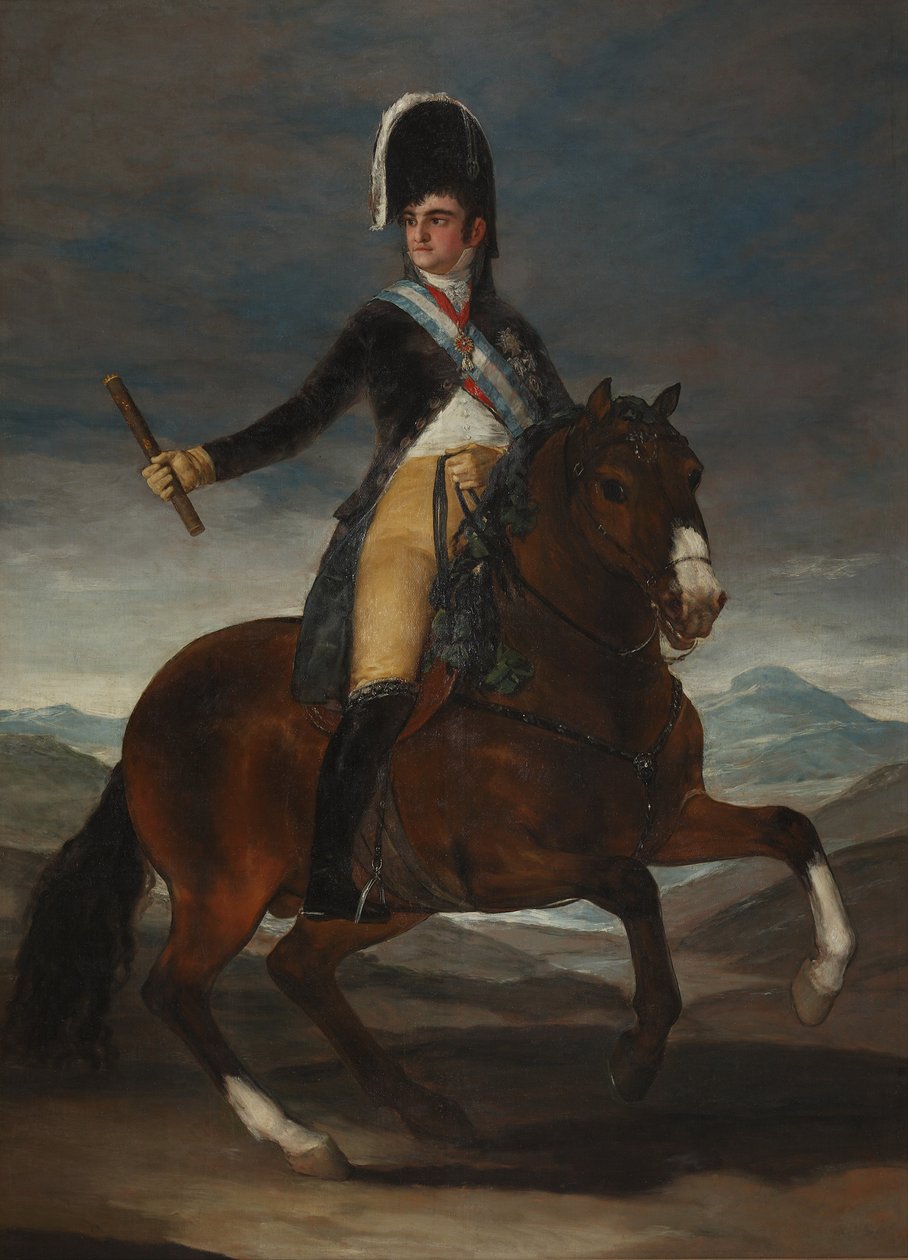 Ridesportrett av kong Ferdinand VII av Spania av Francisco de Goya