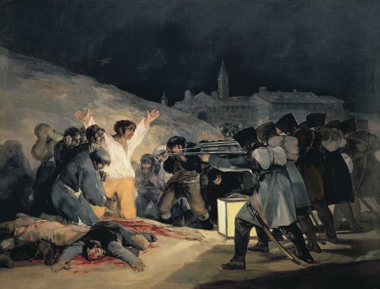 Henrettelse av forsvarerne av Madrid, 3. mai, 1808, 1814 (se også 155453 for detaljer) av Francisco de Goya