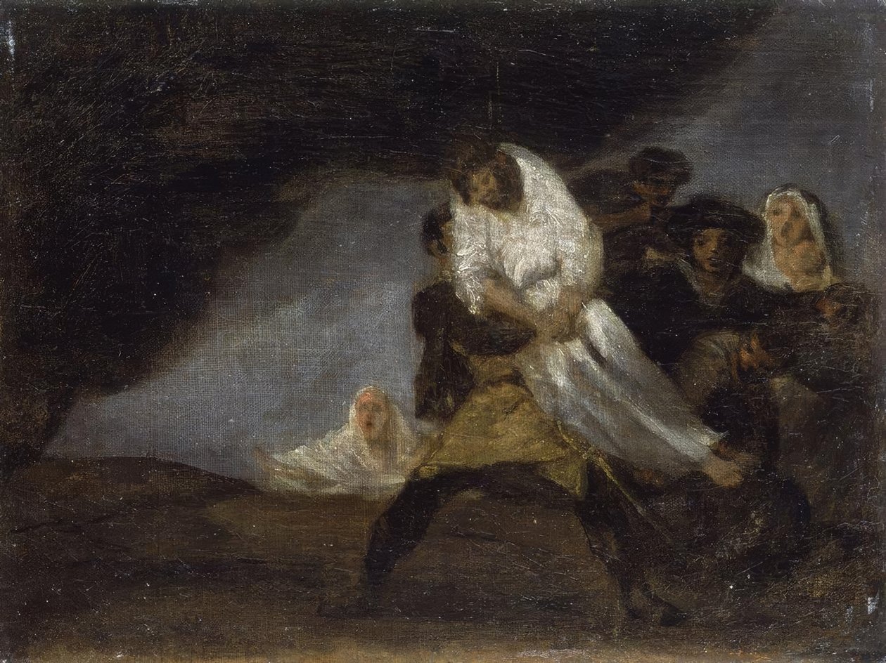 F.de Goya, hengt munk / maleri av Francisco de Goya