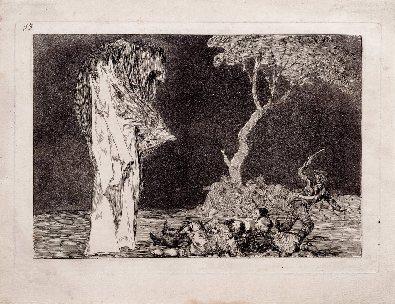 Fearful Folly fra serien Los Disparates Follies, 1815-1819 av Francisco de Goya