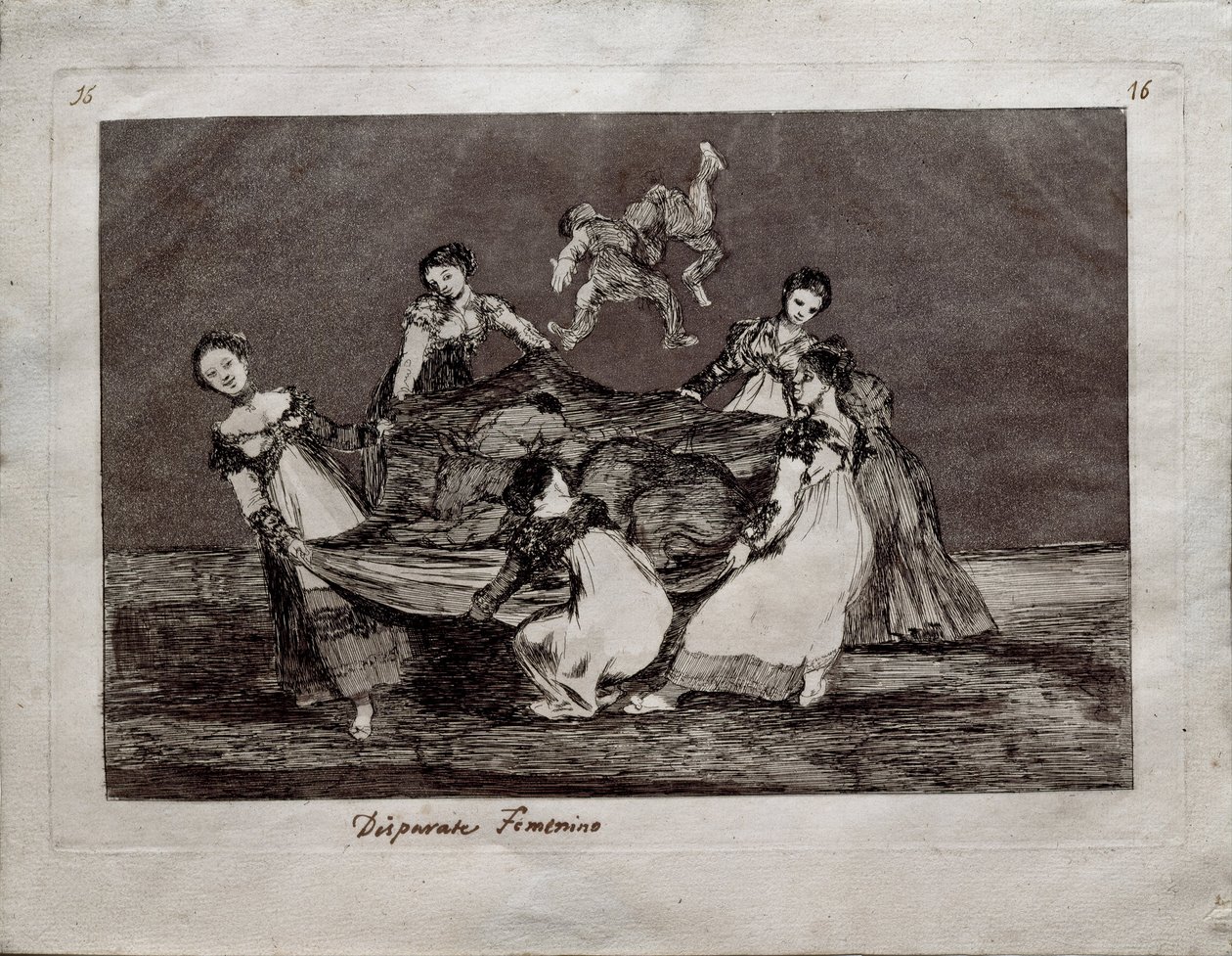 Feminine Folly fra serien Los Disparates Follies, 1815-1819 av Francisco de Goya