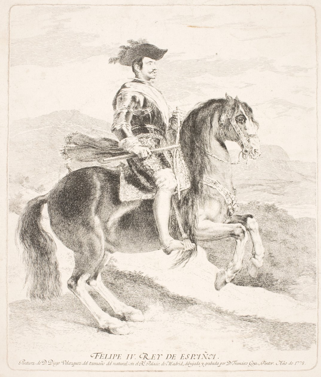 Filip IV, konge av Spania, til hest av Francisco de Goya