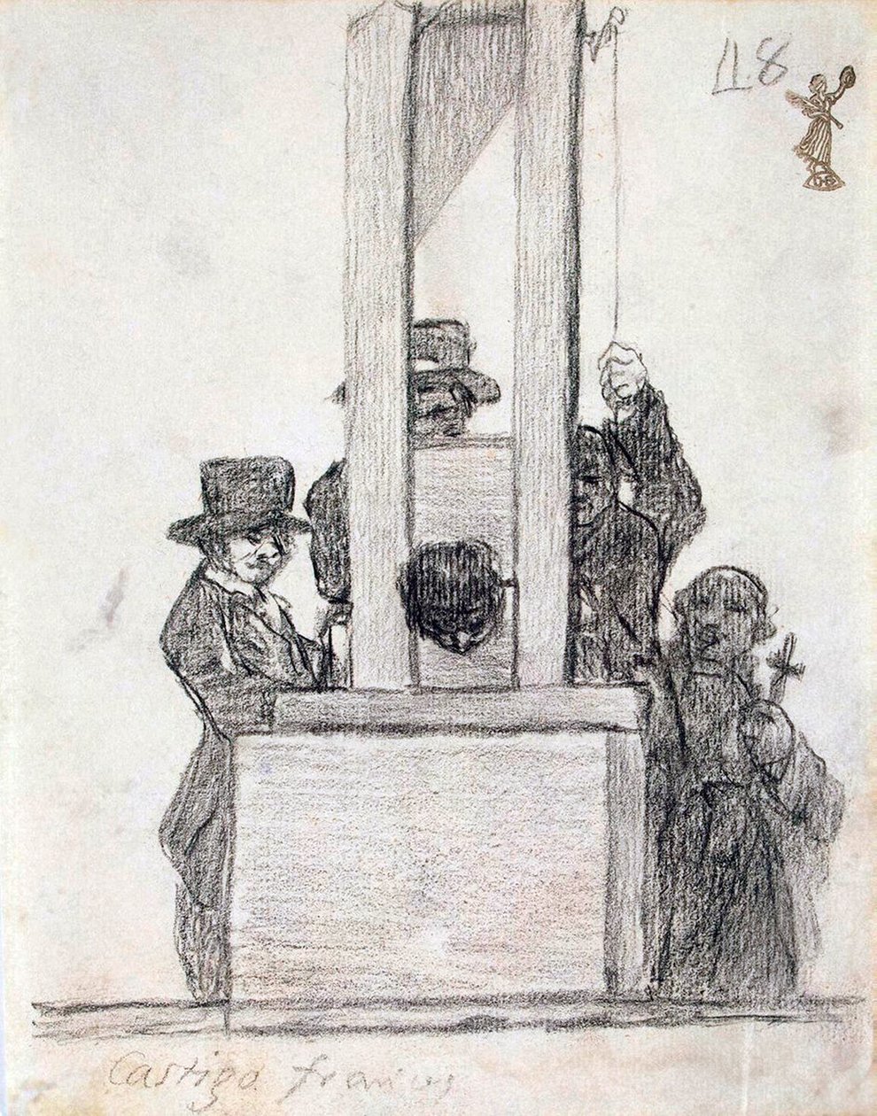 Fransk straff, mellom 1824 og 1828. av Francisco de Goya