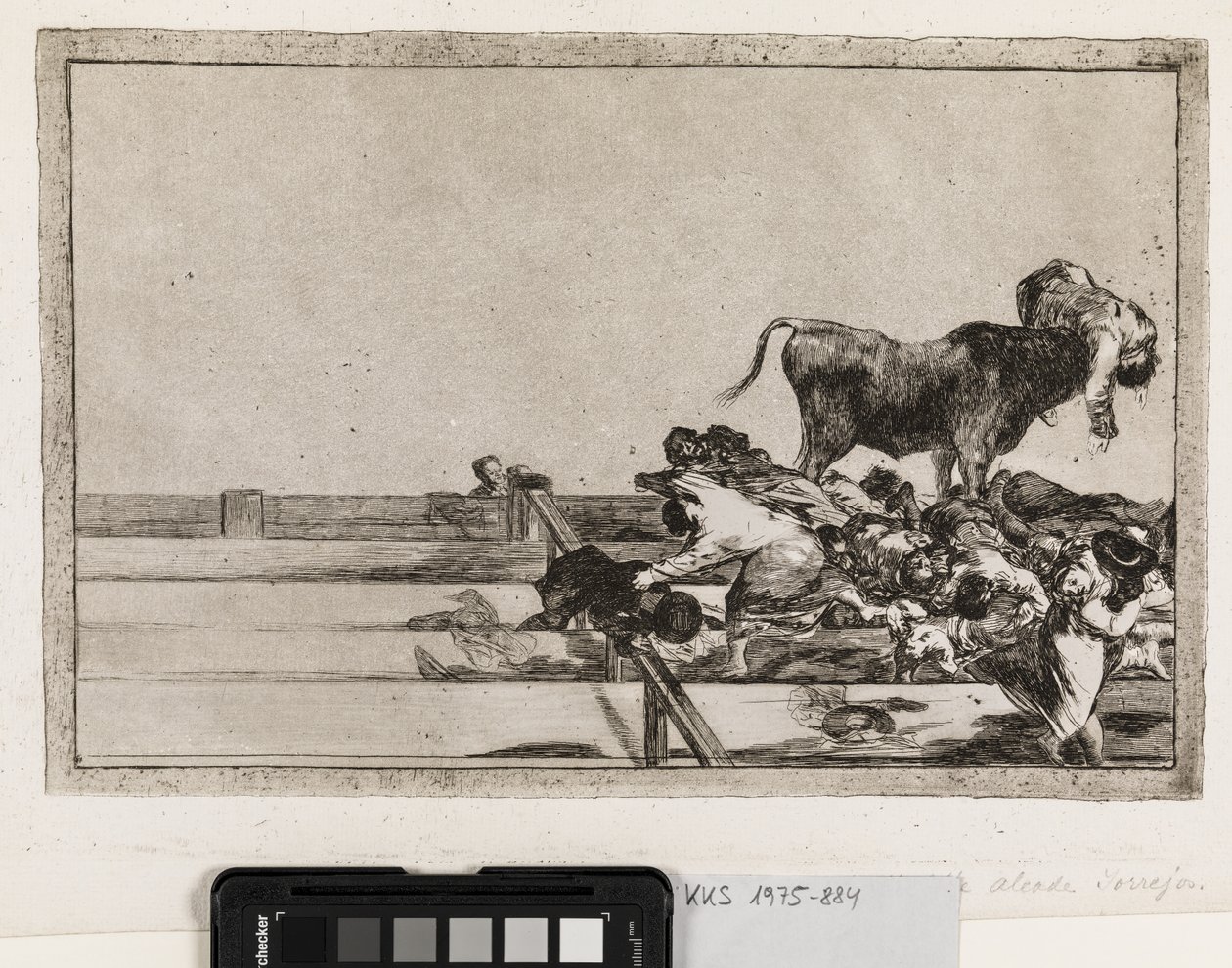 Forferdelige hendelser på frontlinjene på arenaen i Madrid og døden til borgermesteren i Torrejon av Francisco de Goya