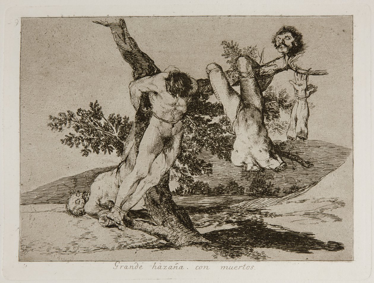 Grande hazaña! Con muertos! En heroisk bragd! Med døde menn! Plate 39 fra The Disasters of War Los av Francisco de Goya