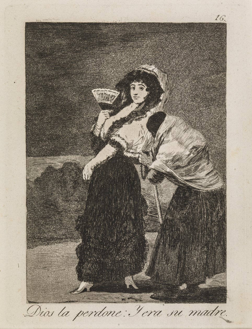 Gud tilgi henne: Tiggeren var moren hennes av Francisco de Goya
