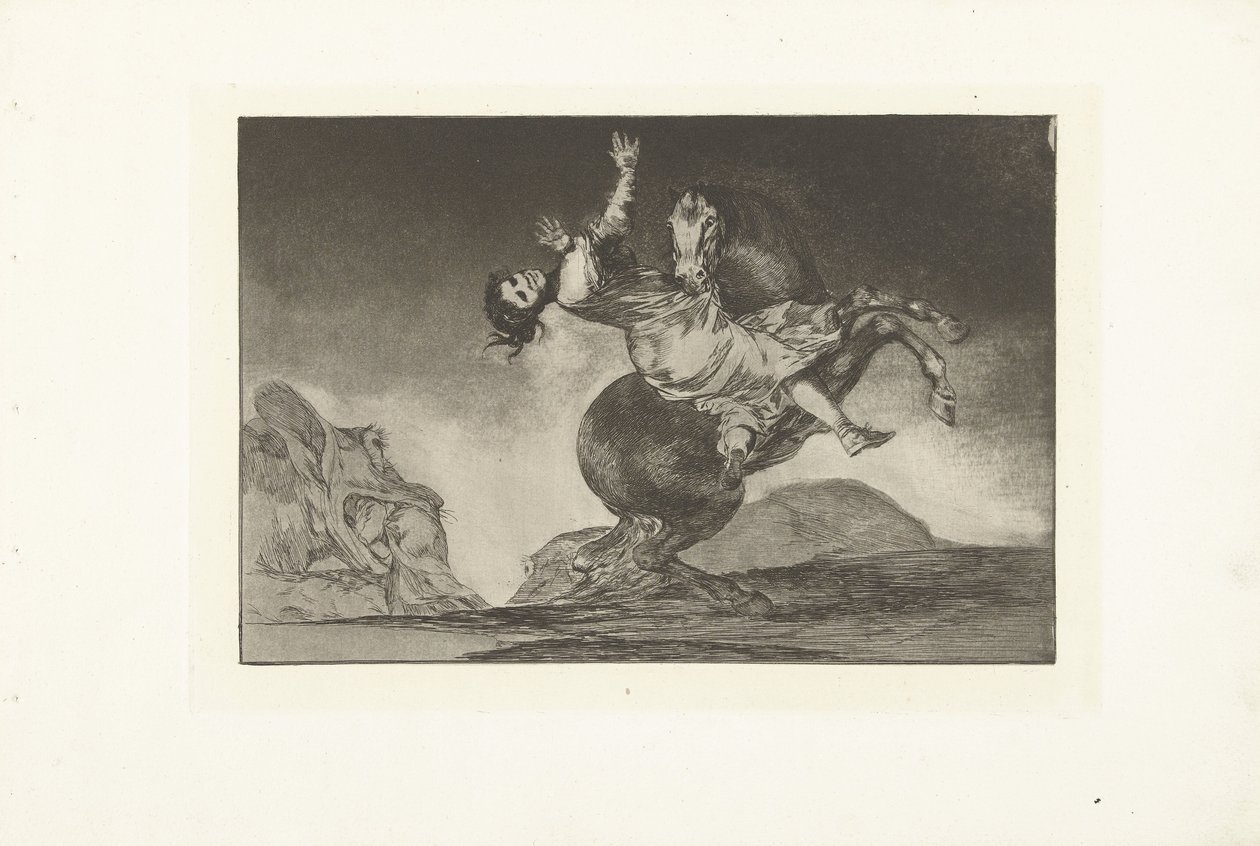Kidnappingshesten El caballo rovfugl Los Disparates (The follies) (serietittel) Los Proverbios (Ordspråkene) (serietittel) av Francisco de Goya