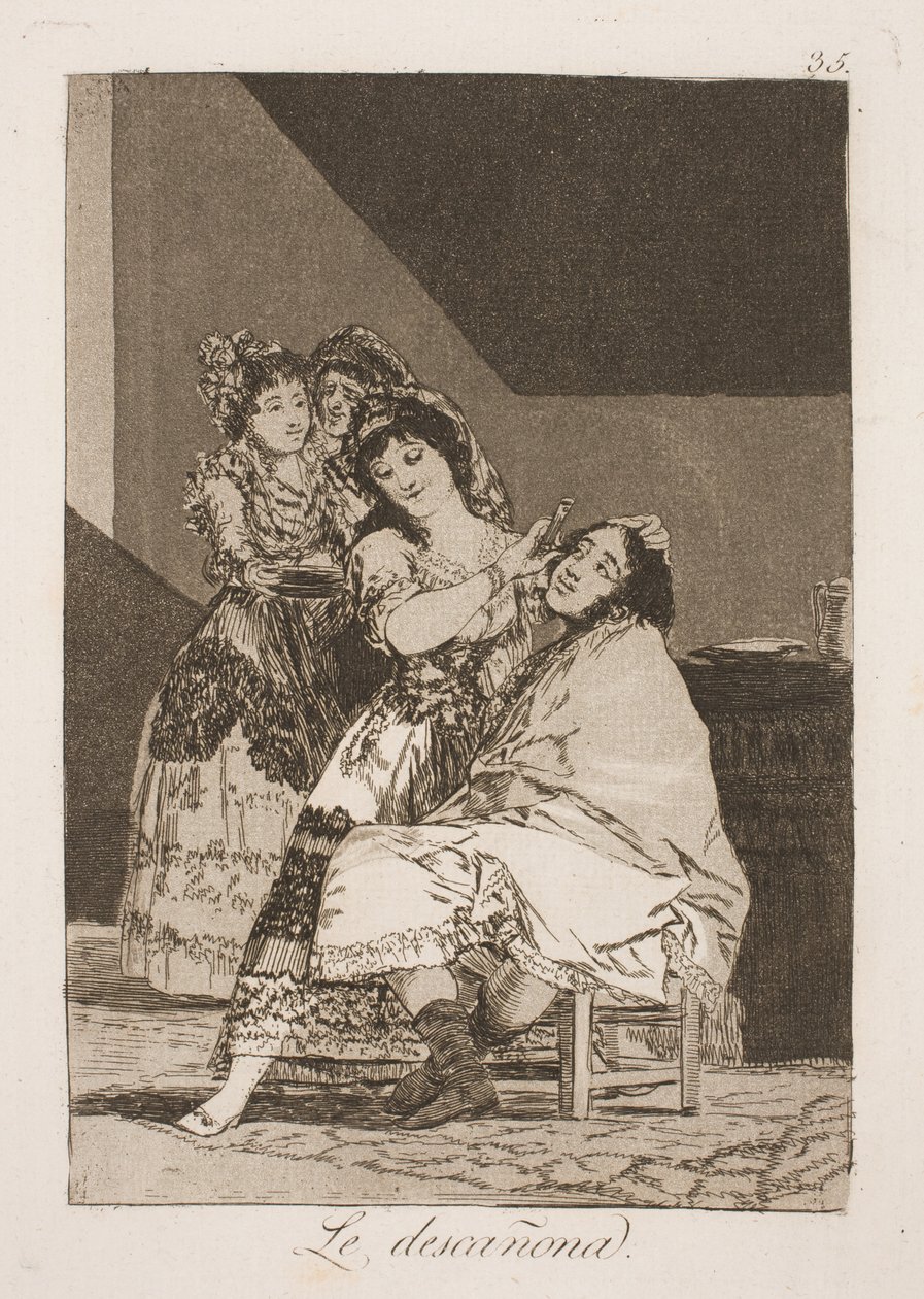 Hun flår ham av Francisco de Goya