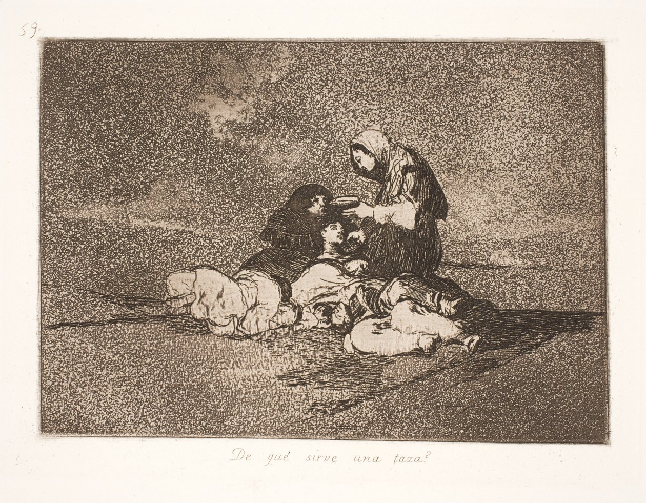 Hva foreslår en enkelt kopp? (59) av Francisco de Goya