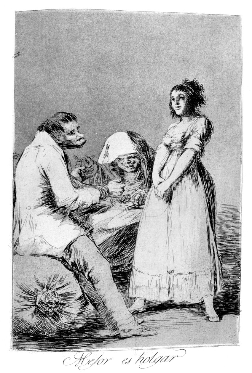 Det er bedre å være lat, 1799 av Francisco de Goya