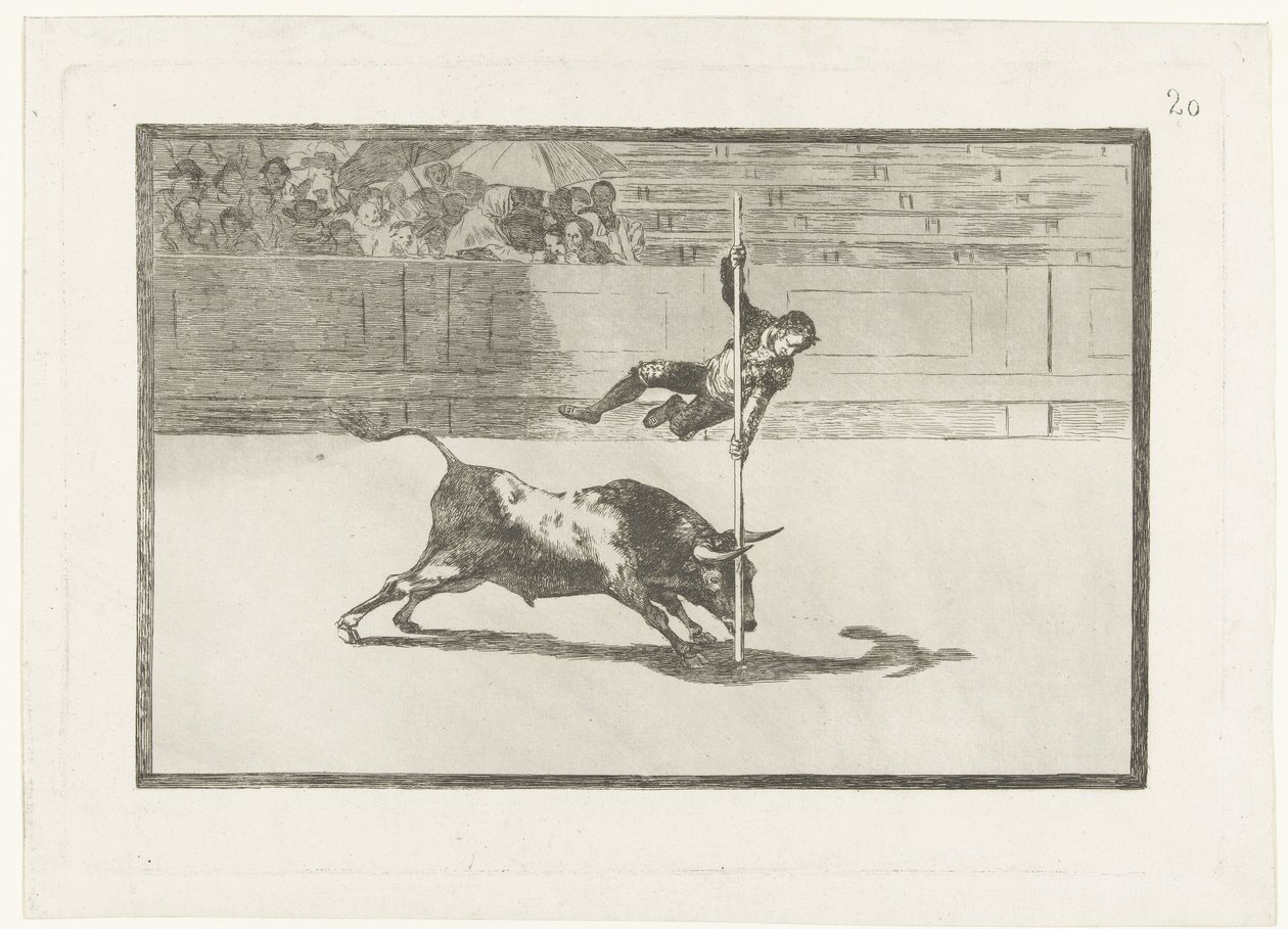 Juanito Apiñani på arenaen i Madrid Letthet og dristig av Juanito Apiñani i Madrid Tyrefekting (serietittel) Stierenvechten (serietittel) av Francisco de Goya