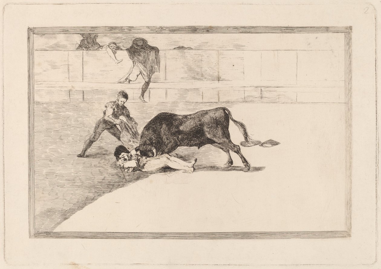 Den uheldige døden til Pepe Illo på Plaza de Madrid (The Unlucky Death of Pepe Illo in the Ring at Madrid) av Francisco de Goya