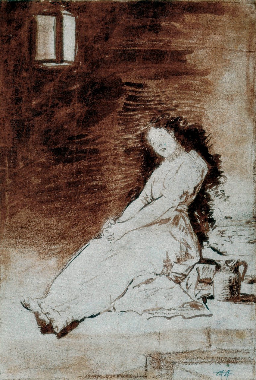 Los Caprichos: "Fordi hun var mottakelig" av Francisco de Goya