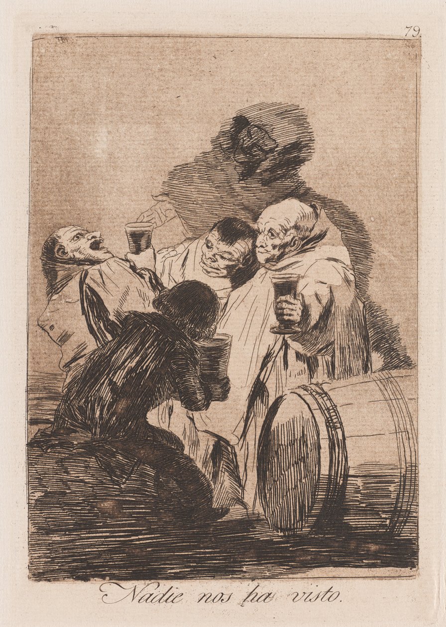 Ingen har sett oss, sent 18.-tidlig 19 århundre (trykk) av Francisco de Goya