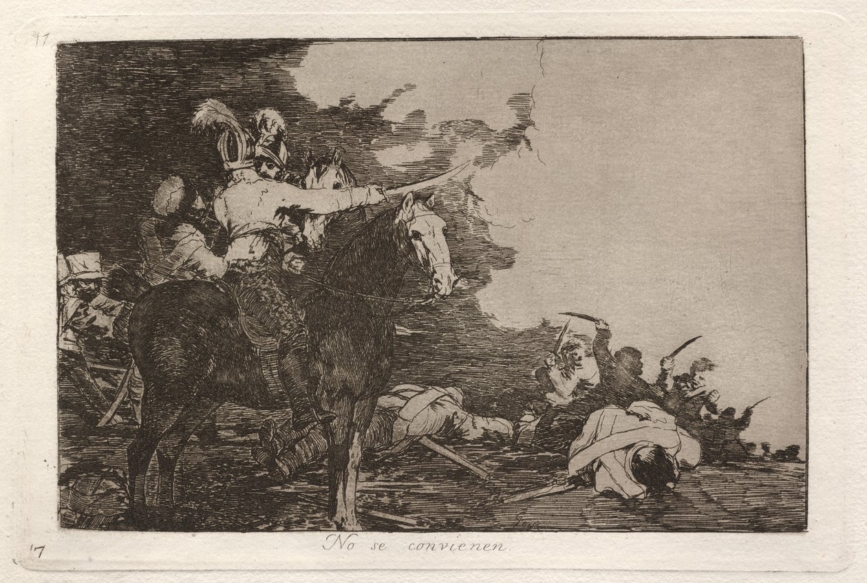 No se convienen (De er ikke enige) av Francisco de Goya