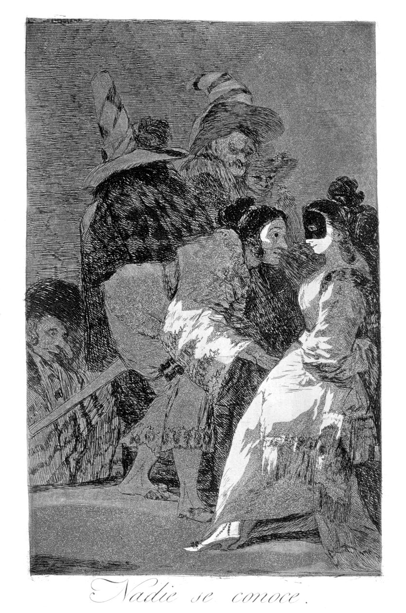 Ingen kjenner seg selv, 1799 av Francisco de Goya