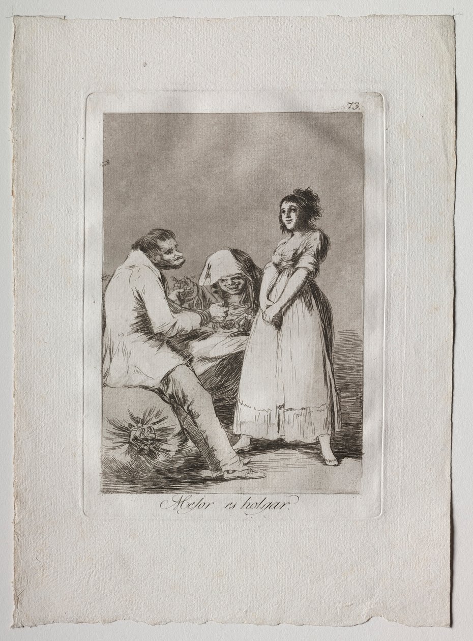 Ochenta Caprichos: Det er bedre å være lat, 1793-1798. av Francisco de Goya