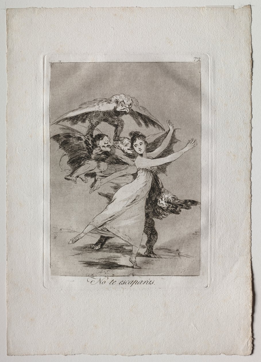 Ochenta Caprichos: Du vil ikke unnslippe av Francisco de Goya