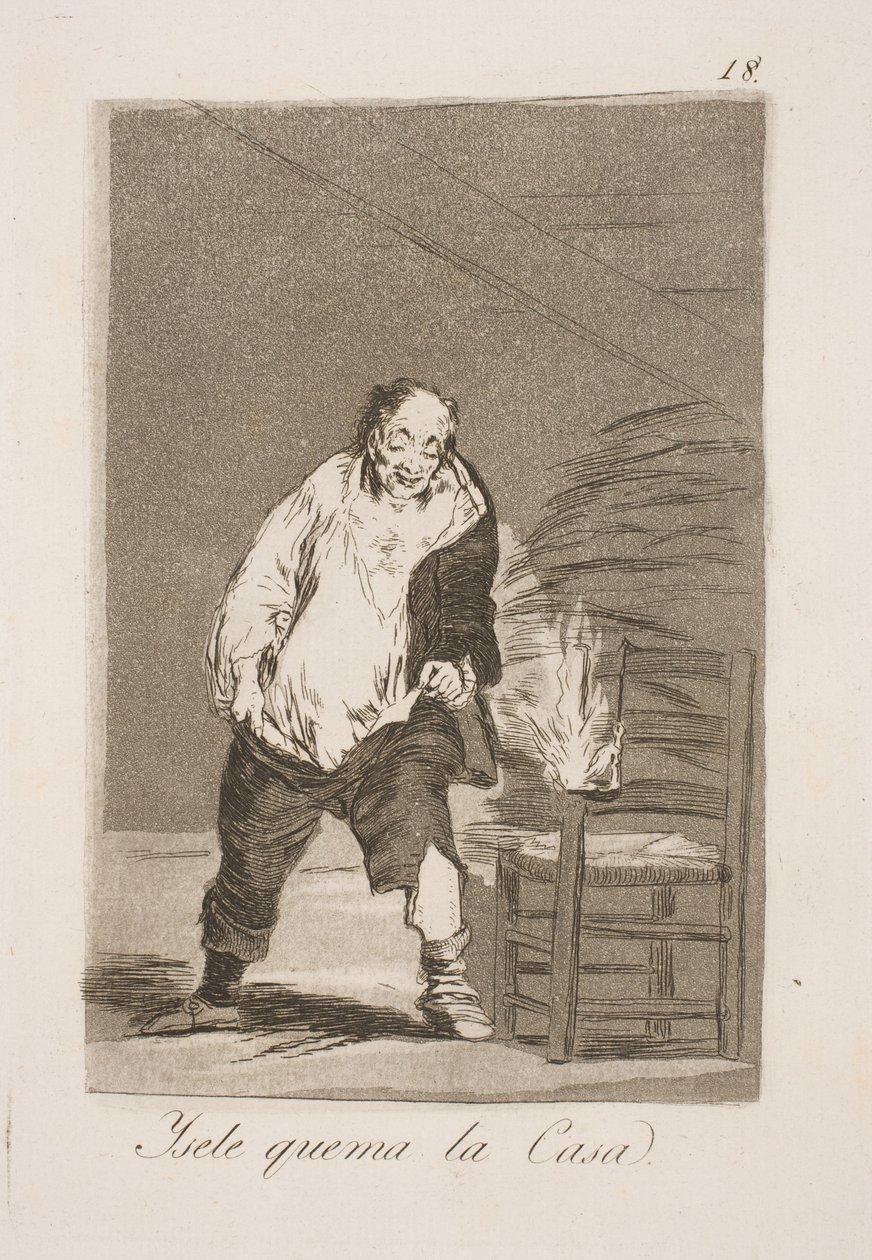 Og de brenner huset hans av Francisco de Goya