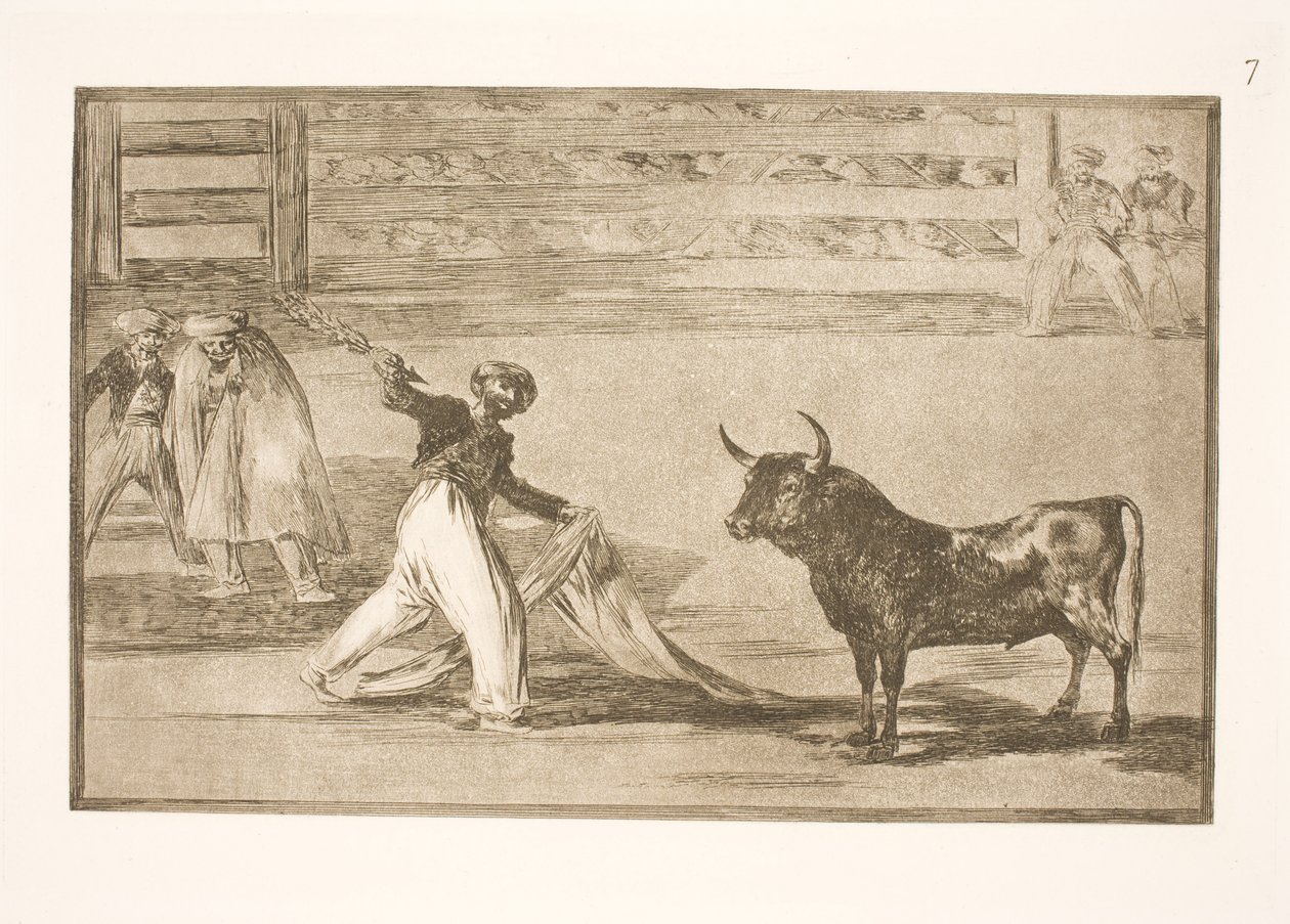 Opprinnelsen til harpunene eller banderillaene av Francisco de Goya