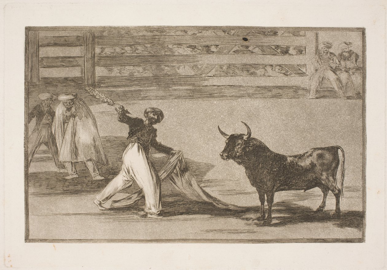Opprinnelsen til harpunene eller banderillaene av Francisco de Goya