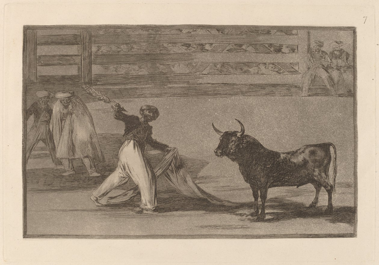 Opprinnelsen til harpunene eller banderillaene (Opprinnelsen til harpunene eller banderillaene) av Francisco de Goya