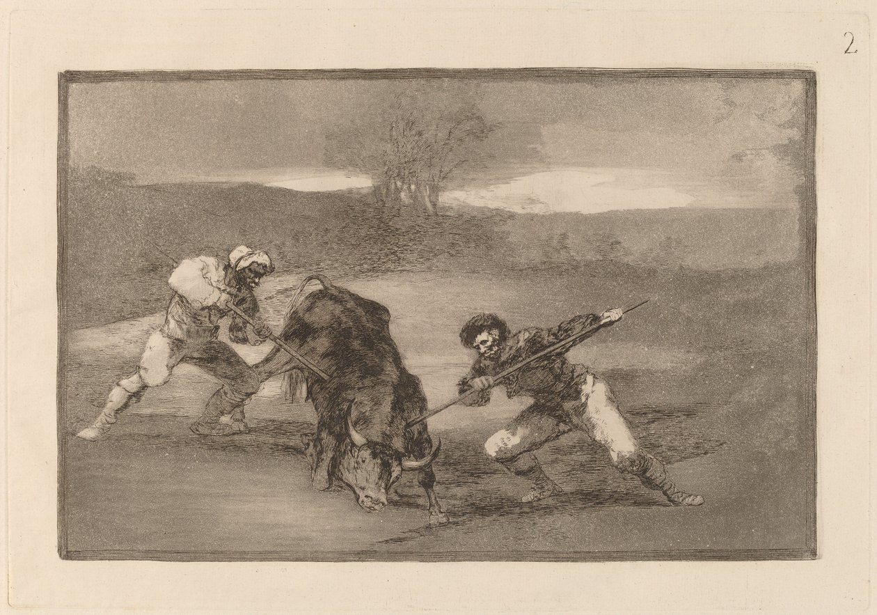 En annen måte å jakte på til fots av Francisco de Goya