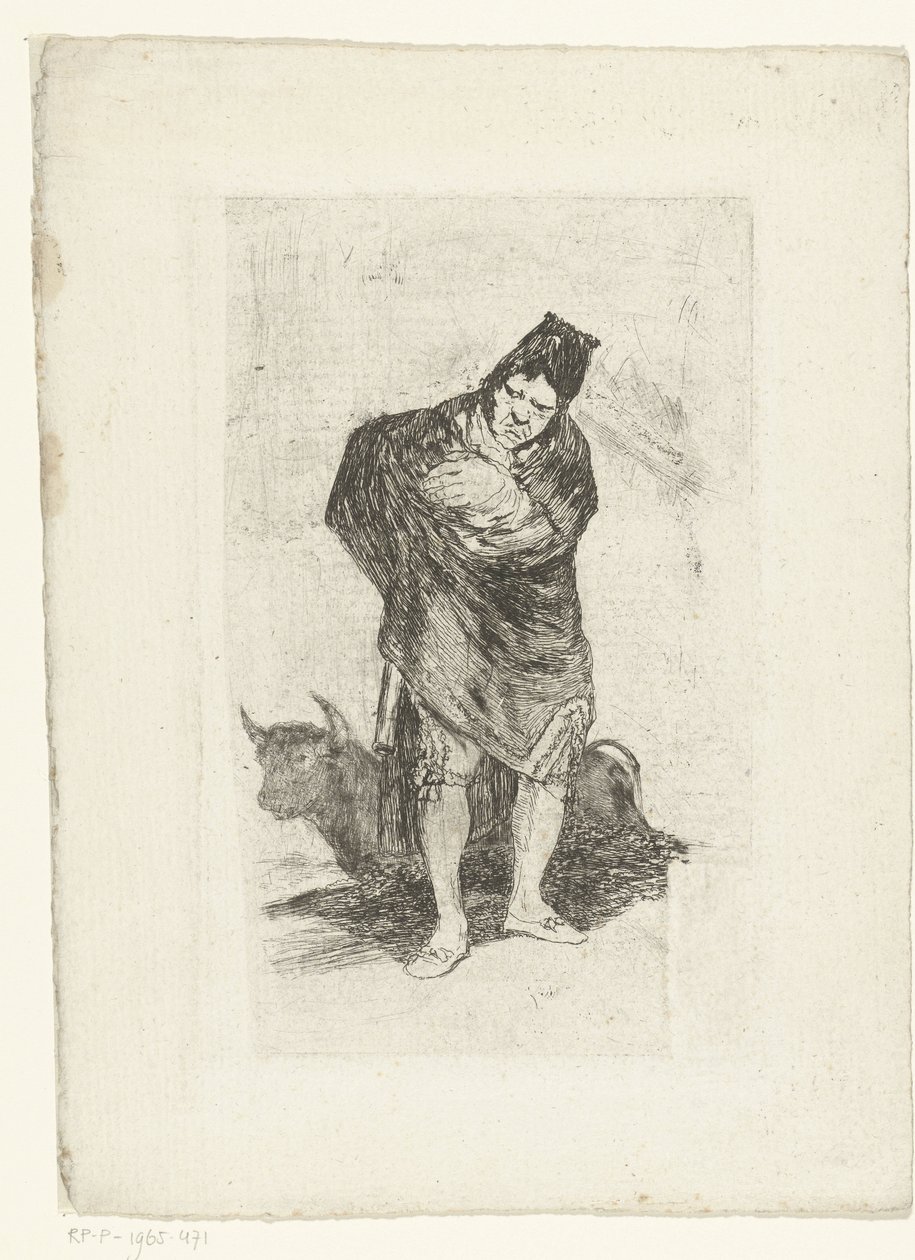 Gammel tyrefekter El embozado av Francisco de Goya