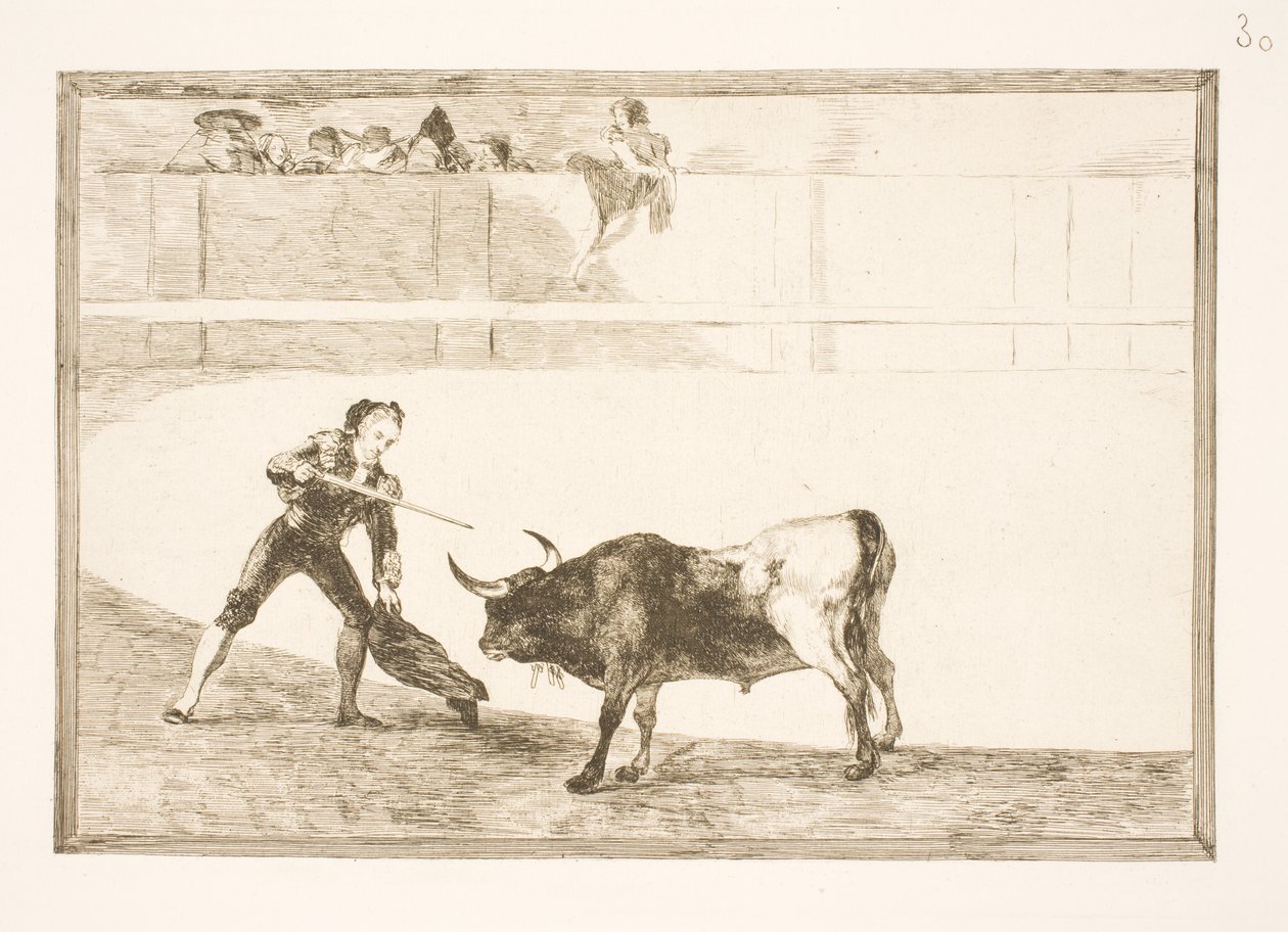 Pedro Romero slår den halte tyr ihjel av Francisco de Goya