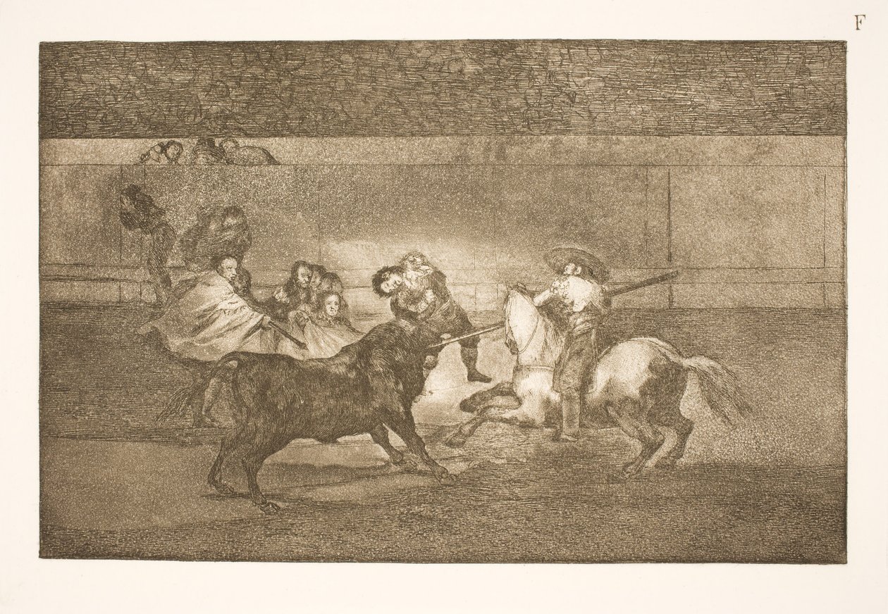 The Death of Pepe Illo (tredje komposisjon) av Francisco de Goya