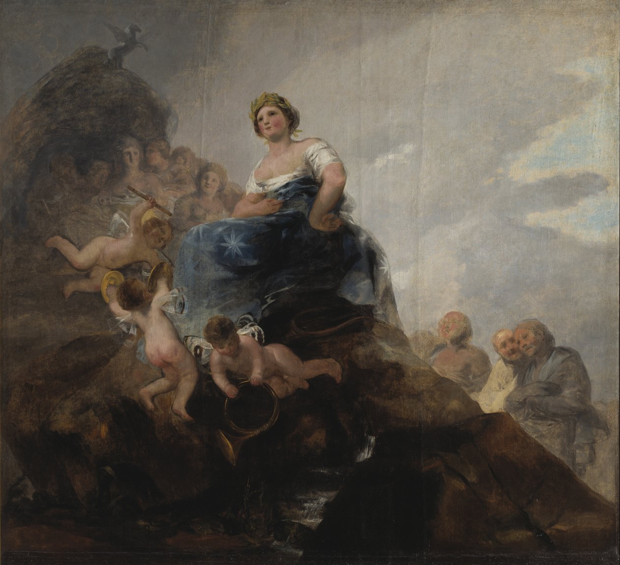Poesie et poetes - Poesi og poeter, av Goya, Francisco, de (1746-1828). Olje på lerret. Mål: 298x326 cm. Nationalmuseum Stockholm av Francisco de Goya